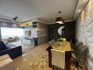 Apartamento frente Mar, 3 quartos, com lazer completo e 2 vagas de garagem
